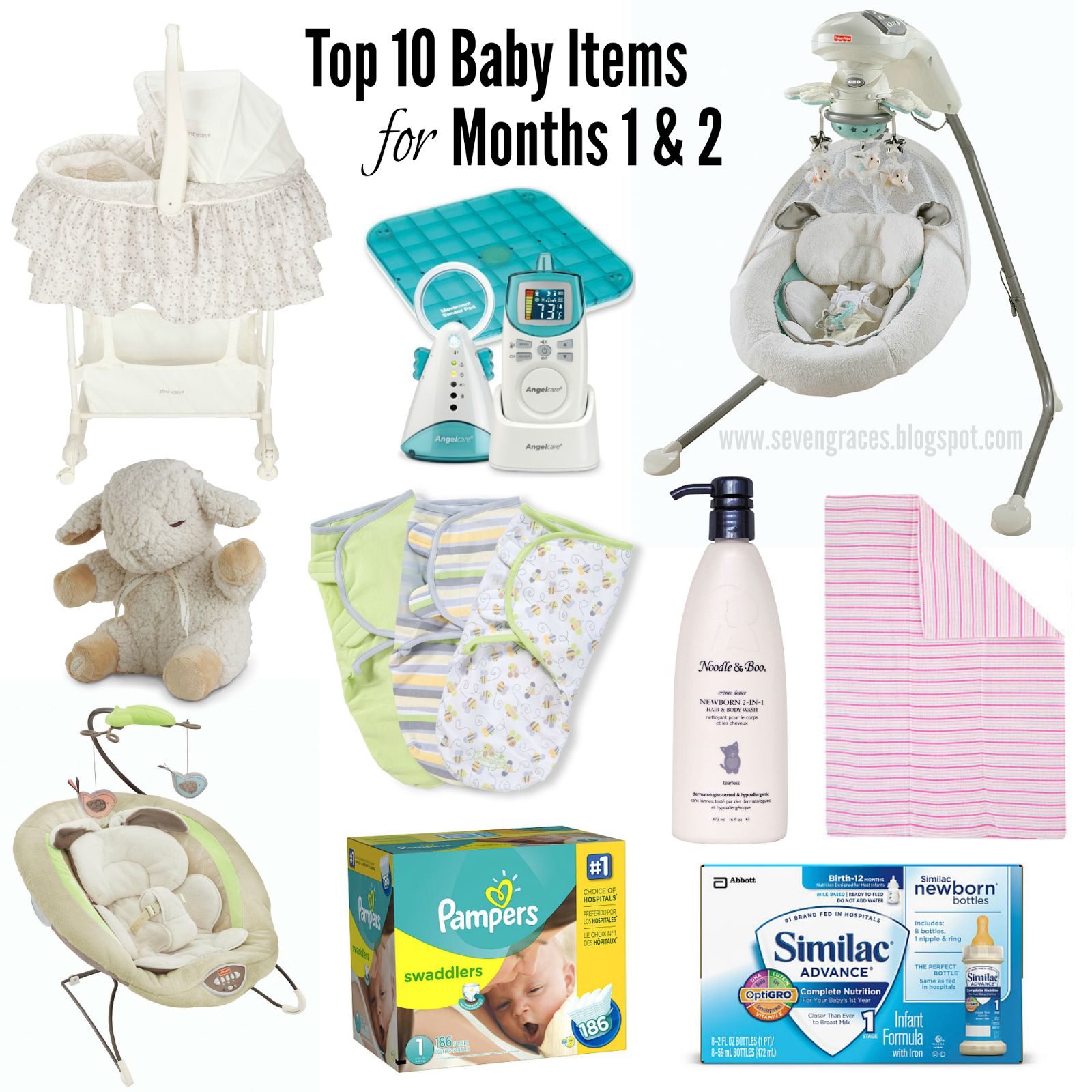 Top 10 Baby Items for Months 1 & 2 - Seven Graces