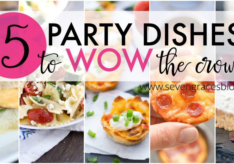 5 party dishes to wow the crowd. Take these best appetizers to a summer party, tailgate party, or a fun potluck. These recipes look delicious!