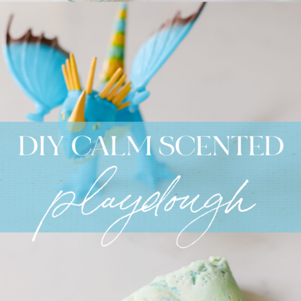 DIY calm scented playdough! The easiest & best all-natural, no-cook playdough. So easy & fun!