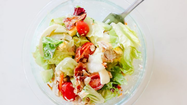 Chicken Cobb Mason Jar Salad • A Sweet Pea Chef