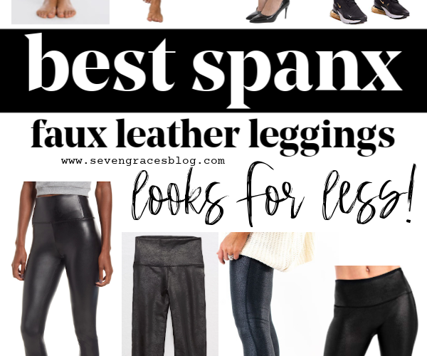 SPANX Faux Leather Snake Shine Leggings, Grey Snake, XS - Regular